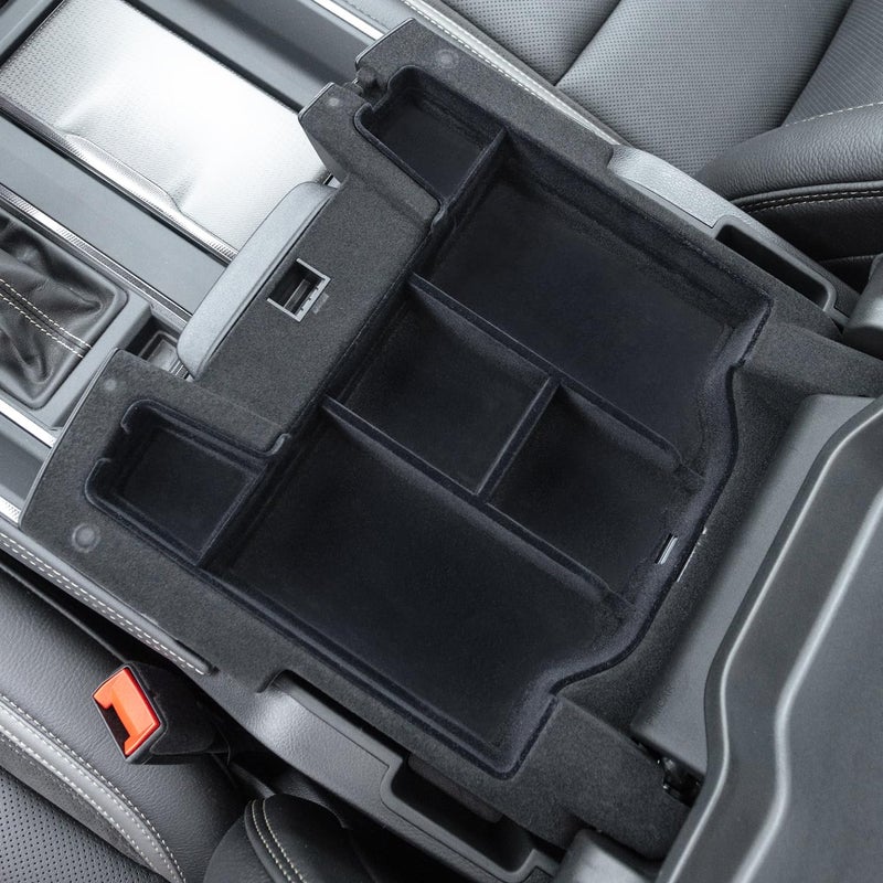 PIMCAR Center Console Organizer Upgrade Flocked Liner Interior Compatible with Dodge RAM 1500 2500 3500 2019-2025 2026 ABS Plastic Material Shell Armrest Box Insert Tray Accessories - Image 5