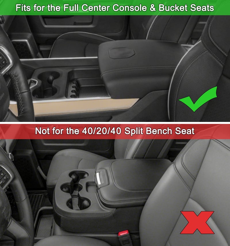 PIMCAR Center Console Organizer Upgrade Flocked Liner Interior Compatible with Dodge RAM 1500 2500 3500 2019-2025 2026 ABS Plastic Material Shell Armrest Box Insert Tray Accessories - Image 2