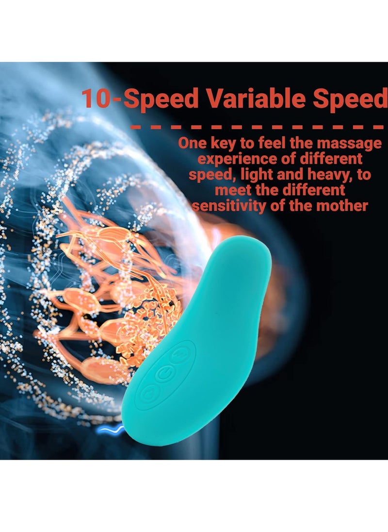 XiuWoo Ergonomic Soft Adjustable Portable IPX7 Waterproof Electric Lactation Massager, Silicone Breast Massager, Heating Vibration Breastfeeding Warming Massager for Clogged Ducts, Improve Milk Flow  - Image 5