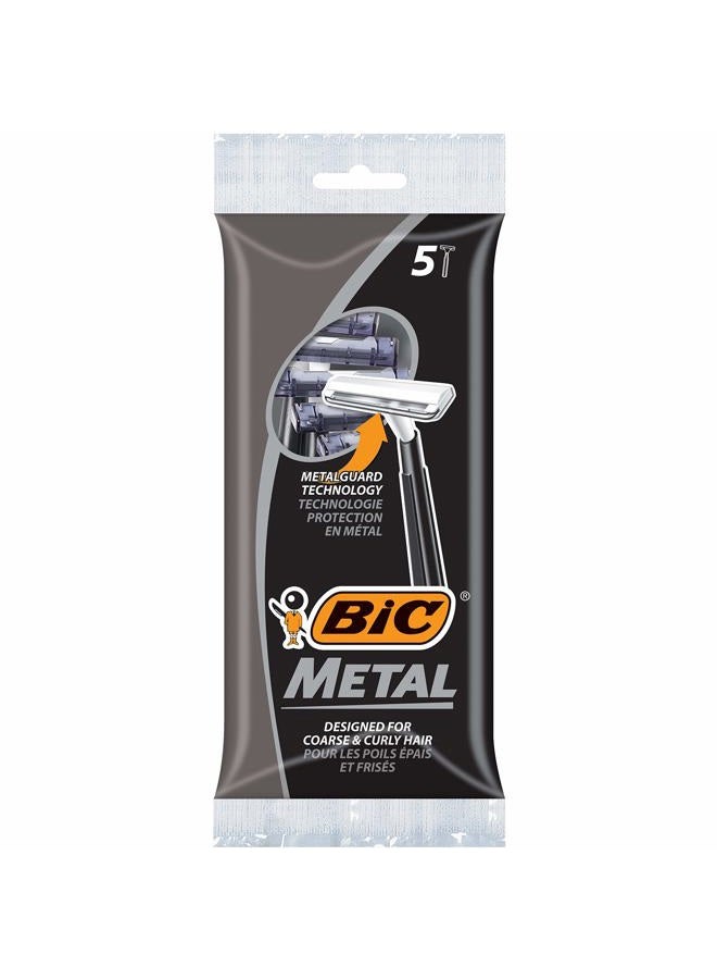 Bic metal men's disposable shaving razors, single blade, 30 count (6 packs of 5 razors), 30 Count - Image 3