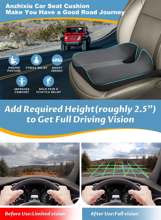 NIBEMINENT Car Seat Cushion Pad, Truck Seat Cushion for Office Chair, Cushion Driving Car Seat Cushion Improves Vision PostureCar Chair, Support Sciatica, Lower Back Pain Relief Memory Foam Car Seat Pad（Black） - Image 4