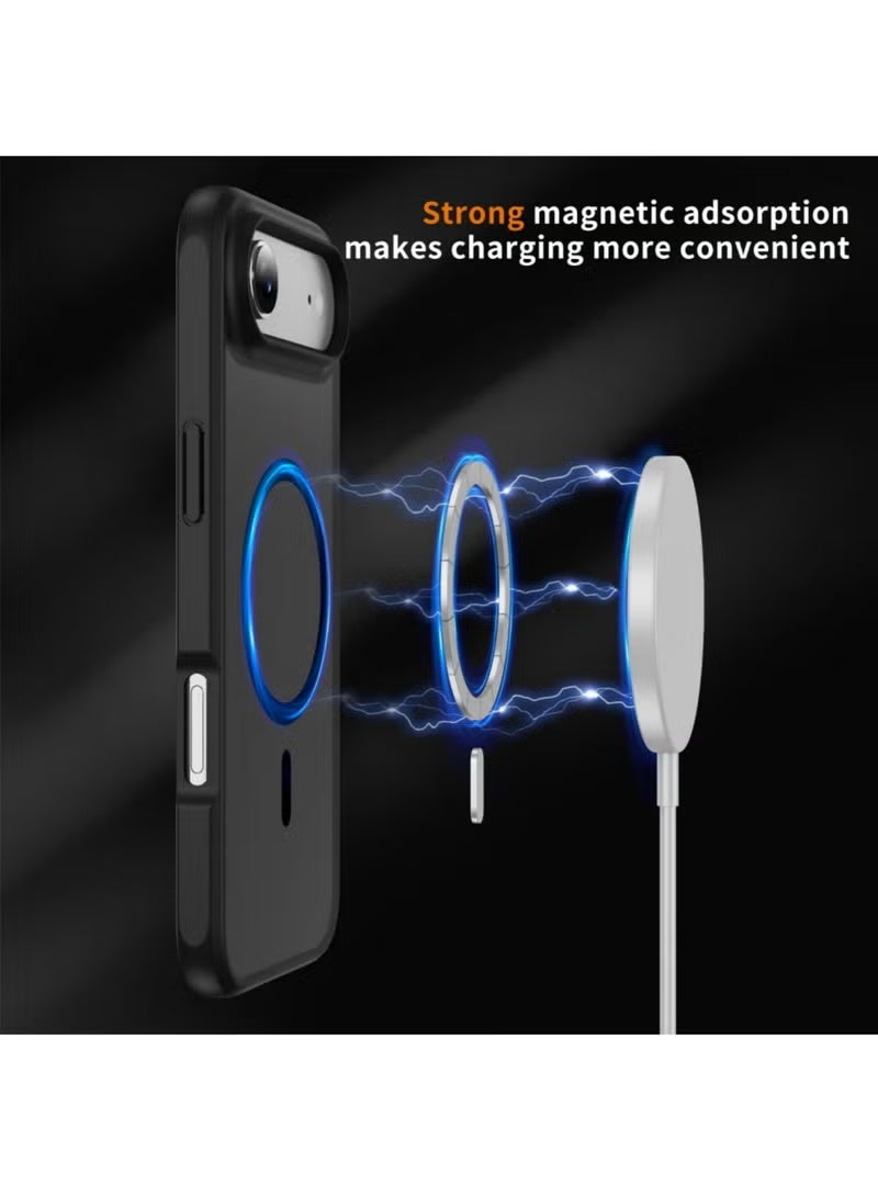 ELTRAZONE Magnetic Case for iPhone Air Compatible with MagSafe | Military-Grade Shockproof Drop Protection | Slim Frosted Matte Phone Cover with Strong Magnetic Alignment | Durable Anti-Scratch Protective Case with Precise Cutouts | Lightweight Black iPhone Air Magnetic Case for Everyday Use - Image 2