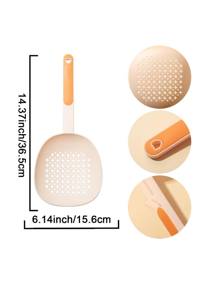 Two-Pack Kitchen Skimmer Spoon, Heat-Resistant Slotted Spoon, Long-Handled Hanging Strainer, Large-Capacity Cooking Skimmer Spoon, Multi-Purpose Mesh Skimmer Strainer For Home Kitchen Restaurant - Image 3
