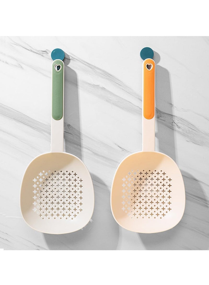 Two-Pack Kitchen Skimmer Spoon, Heat-Resistant Slotted Spoon, Long-Handled Hanging Strainer, Large-Capacity Cooking Skimmer Spoon, Multi-Purpose Mesh Skimmer Strainer For Home Kitchen Restaurant - Image 5