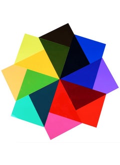 eBoot eBoot 9 Pieces Gel Filter Transparent Color Film Plastic Sheets Correction Gel Light Filter, 11.7 by 8.3 Inches, 9 Colors  - Image 2