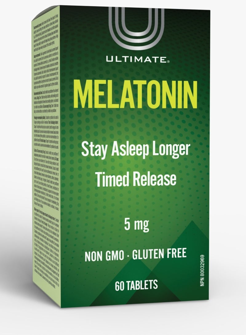 Ultimate Melatonin Quick And Extended Release Sleep Aid, 5mg 60 Tablets - Image 1