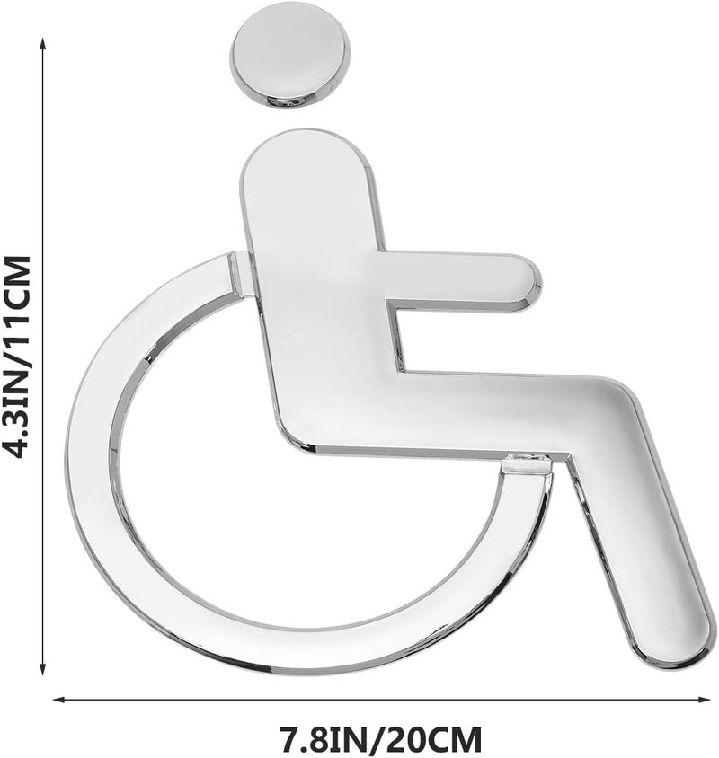Alasum Wheelchair Disabled Restroom Sign Ada Compliant Handicap Accessible Toilet Door Sign for Disabled Access - Image 2