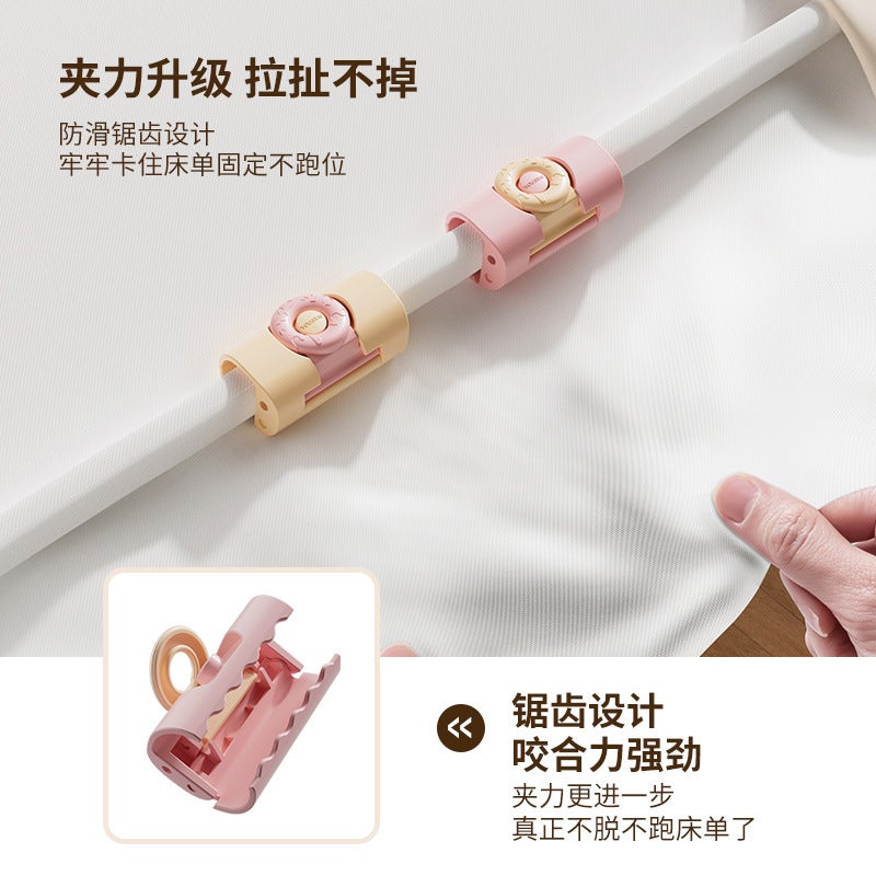 New Donut Sheet Fasteners, Needle-Free, Non-Slip Bed Sheet Clips - Image 2