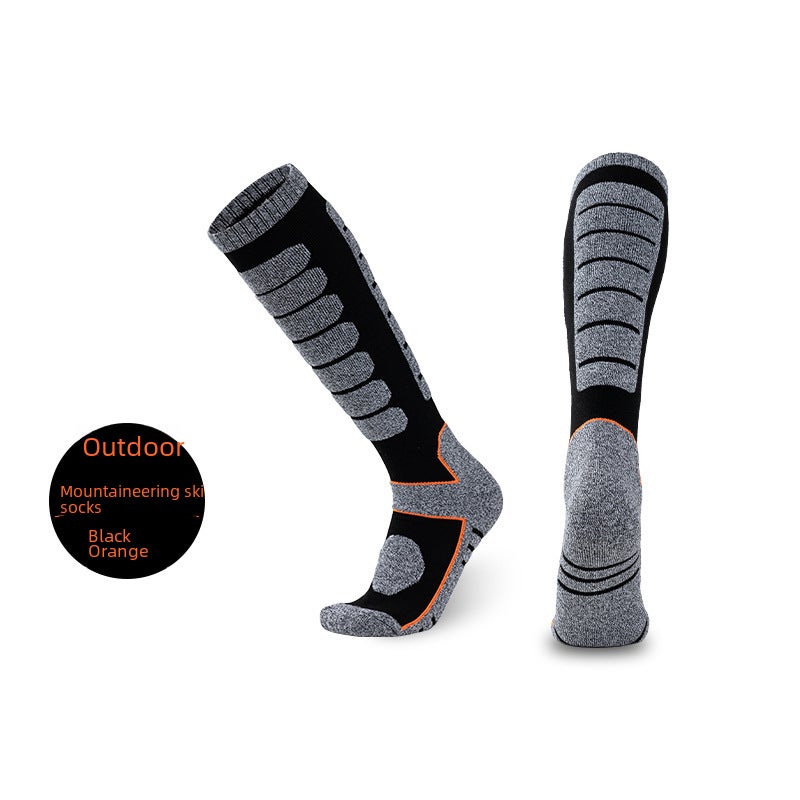 Generic 2023 Winter Ski Socks Thicken Over-Knee Toweling Black  - Image 4