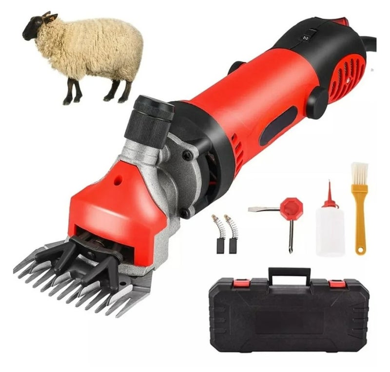 Wool shearing machine, electric shears with 9 teeth and adjustable speeds, wool shears set for shearing animal wool - Image 1