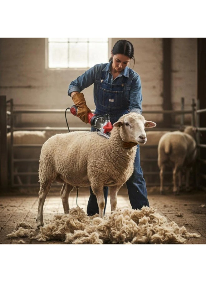 Wool shearing machine, electric shears with 9 teeth and adjustable speeds, wool shears set for shearing animal wool - Image 3