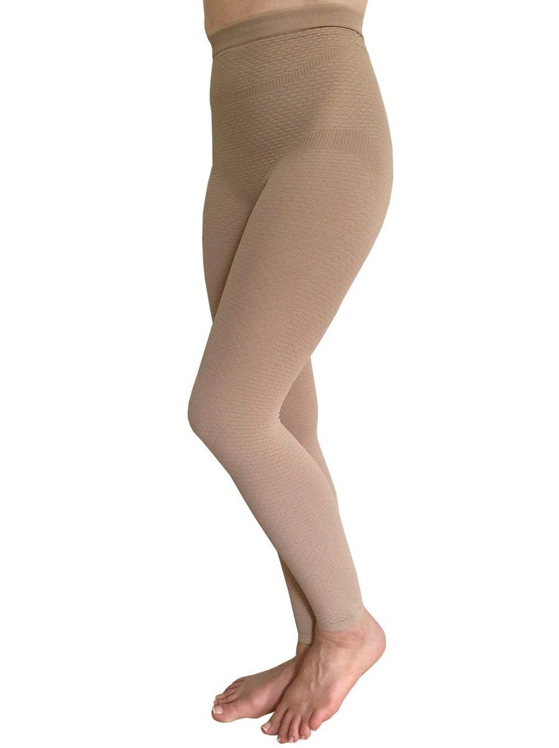 BioflectÂ® Compression Leggings with Bioactive Raised Massaging Knit - for Support and Comfort - Sand 3XL - Image 1