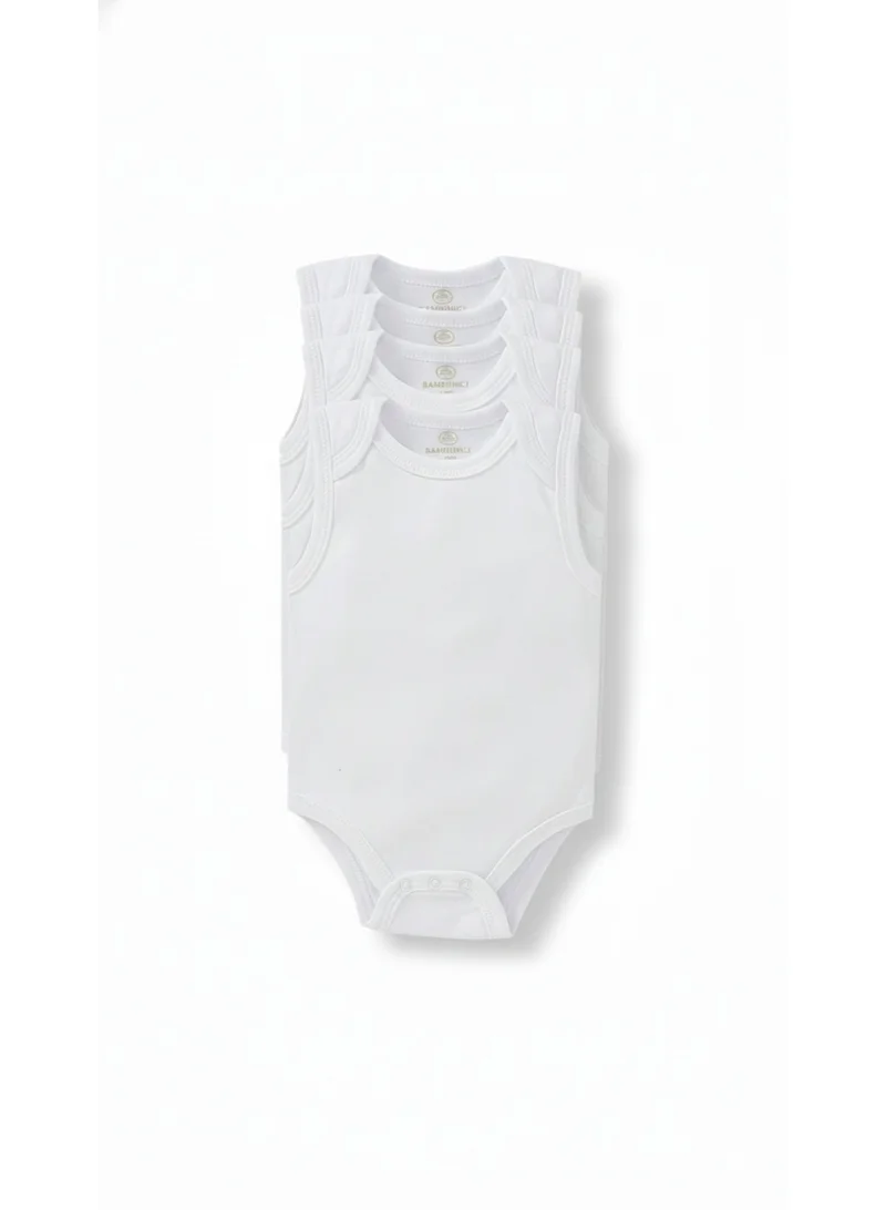 بامبيميسي بودي سوت أساسي أبيض  قطع بأكمام قصيرة