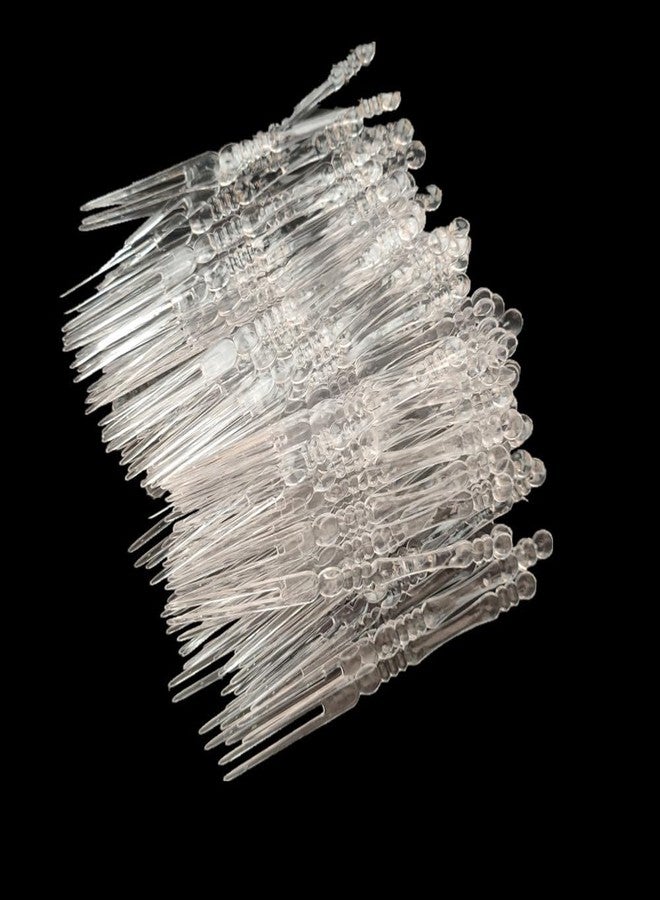 Ebonee Disposable Plastic Cocktail Picks Fruit Forks, 4" Mini Dessert Cake Forks Sticks, Clear Tasting Appetizer Plates Picks Food Forks for Home Bar Party Supplies (300 Pack) - Image 1
