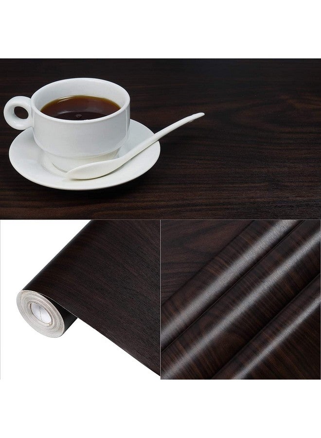 SUNBIRD Wood Grain PVC Solid Stickers For Wardrobe Cupboard Table Furniture Waterproof Self Adhesive Removable Wallpaper Home Decor Film (24 X 48 Inches, Black Wallnut) - Image 3