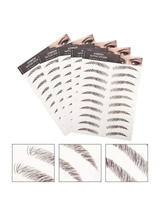 Beaupretty Eyebrow Tattoo Stickers, 5pcs Eyebrows Tattooed Waterproof, Stick On Eyebrows for Women  - Image 3