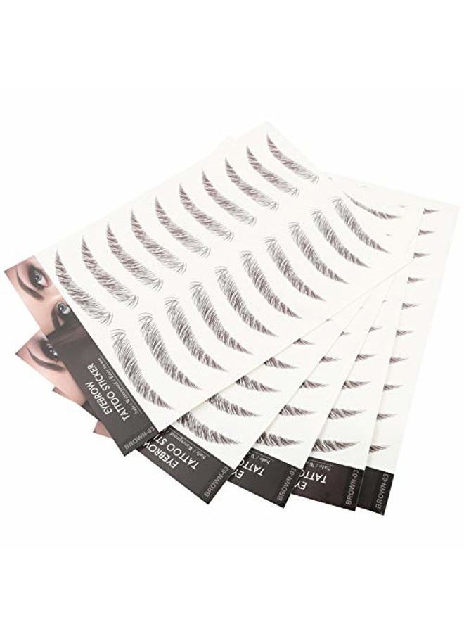 Beaupretty Eyebrow Tattoo Stickers, 5pcs Eyebrows Tattooed Waterproof, Stick On Eyebrows for Women  - Image 1