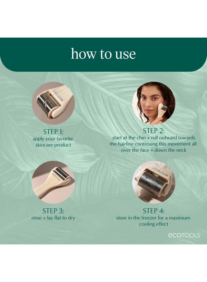 Ecotools Ice Roller, Lifts & Depuff Skin, Stainless Steal Cooling Roller For Face & Neck, Provides Relaxation While Sculpting, Eco Friendly, Stocking Stuffer, Cruelty Free Skincare Tool, 1 Count - Image 4