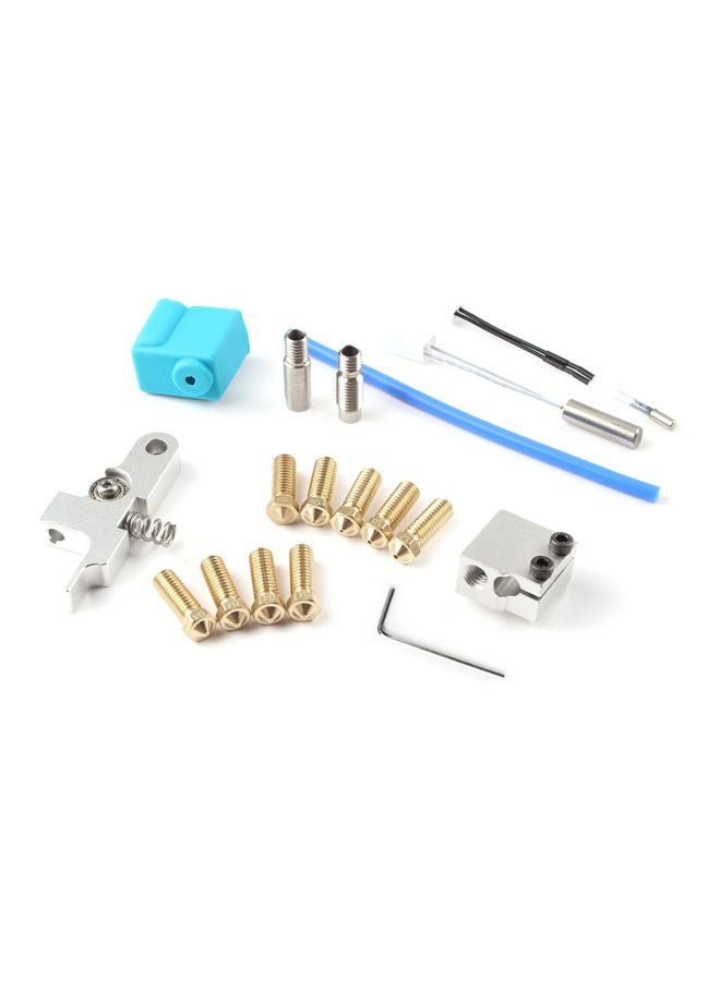 19-Piece 3D Printer Extruder Nozzle Kit Gold/Silver/Blue - Image 4