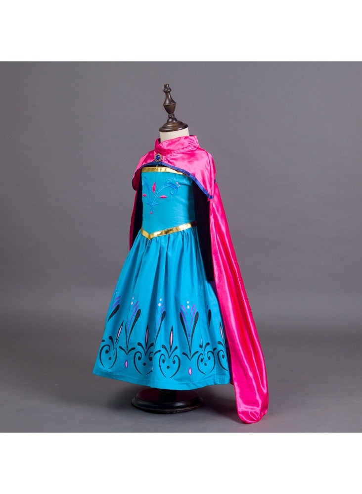 general Anna embroidered princess long-sleeve dress available in various sizes exquisitely recreates the character's costume and can be gifted to fans - Image 2