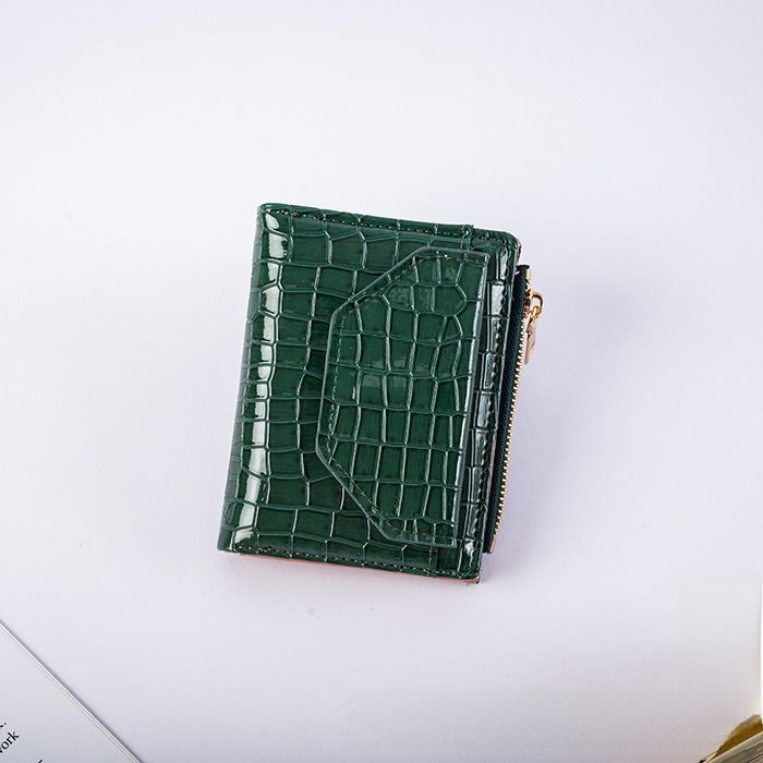 Stone Pattern Wallet Women Compact Size PU Material - Image 1