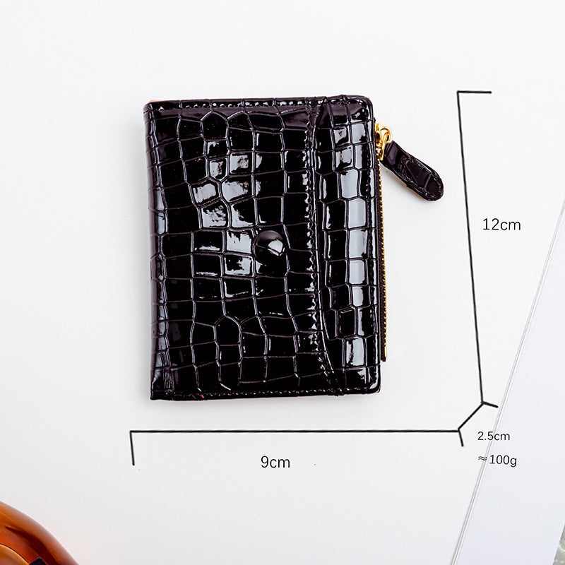 Stone Pattern Wallet Women Compact Size PU Material - Image 3