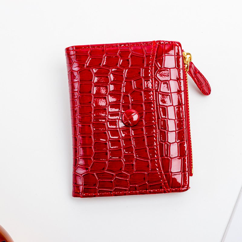 Stone Pattern Wallet Women Compact Size PU Material - Image 2
