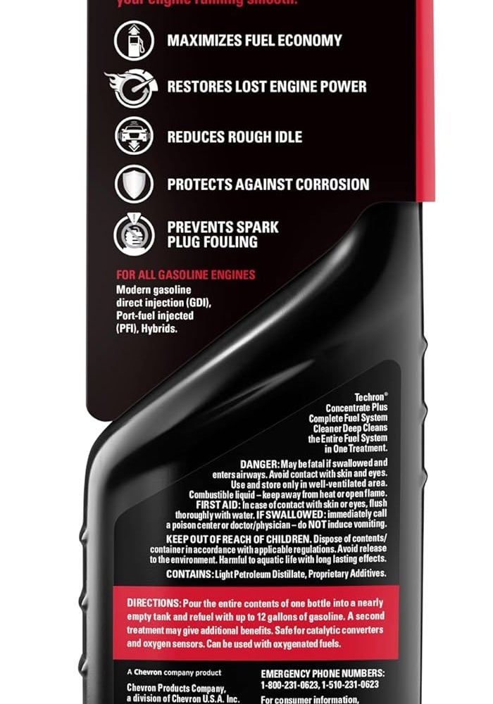 Chevron Techron Concentrate Plus Fuel System Cleaner - 12oz - Image 2