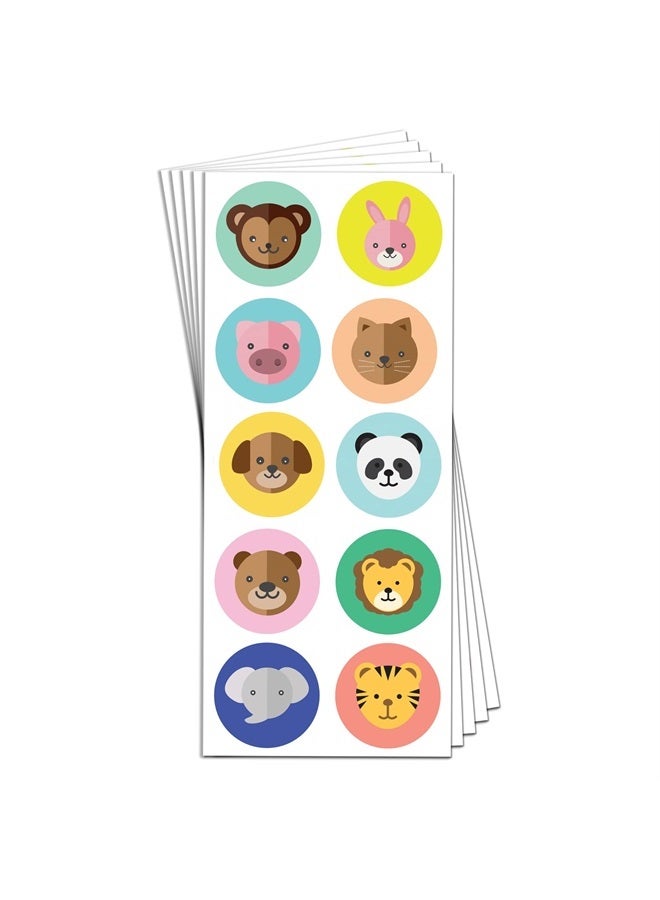 TownStix 40 Sheets - Animal Stickers Sheets - 400 Stickers, 1.5" - Image 1