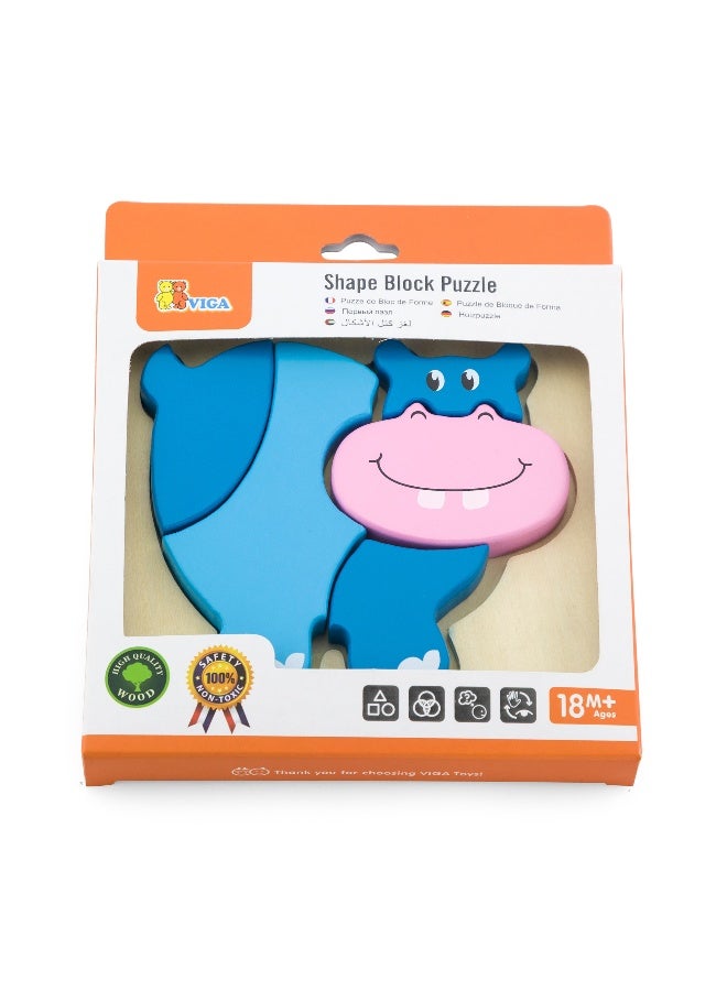 Viga Shape Block Puzzle - Hippo - Image 4