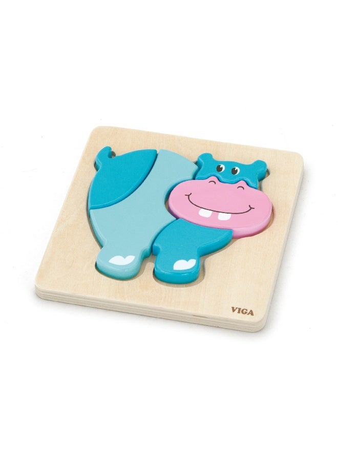 Viga Shape Block Puzzle - Hippo - Image 1