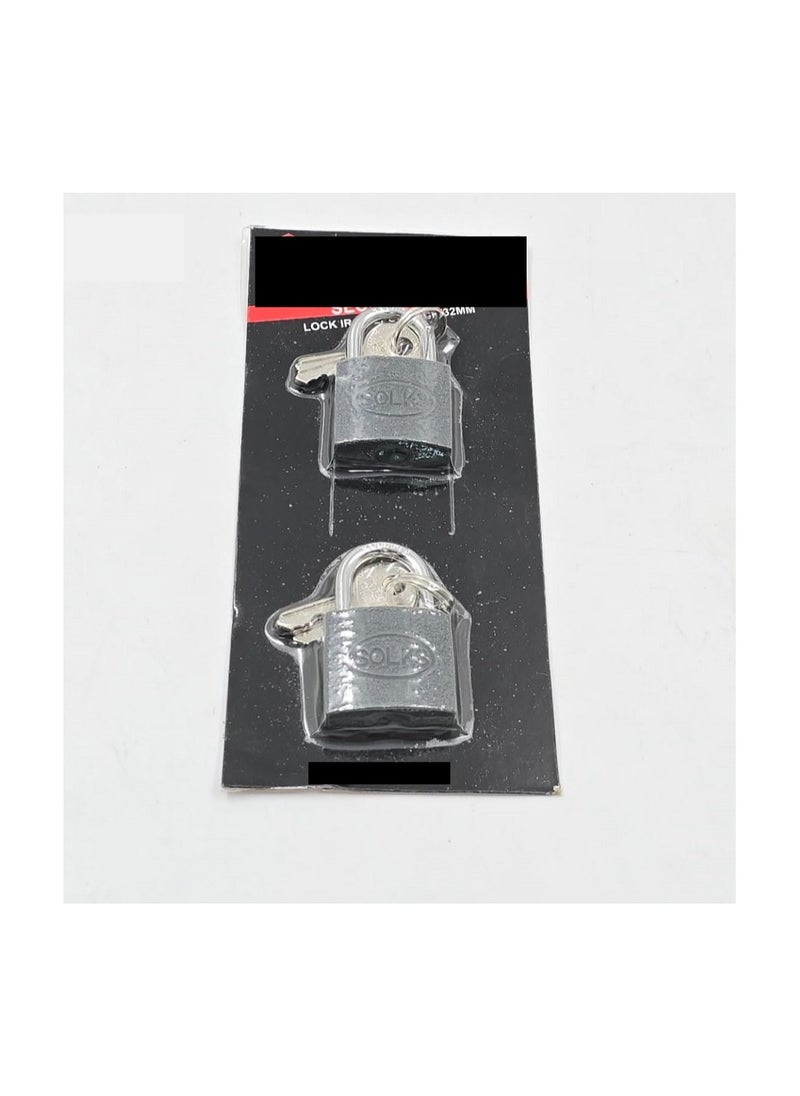 Generic Durable high quality cast iron lock | Solid brass locks with keys, storage lock for outdoor and indoor use  Of 2 pieces 