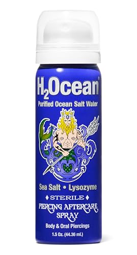 H2Ocean Piercing Aftercare Spray and Keloid Bump Removalâ€“ Sea Salt Spray for Body and Facial Piercings â€“ Ear, Nose, Navel, Oral & Body Piercing Cleaner, Aftercare Solution for New Piercingsâ€“ 1.5oz - Image 1