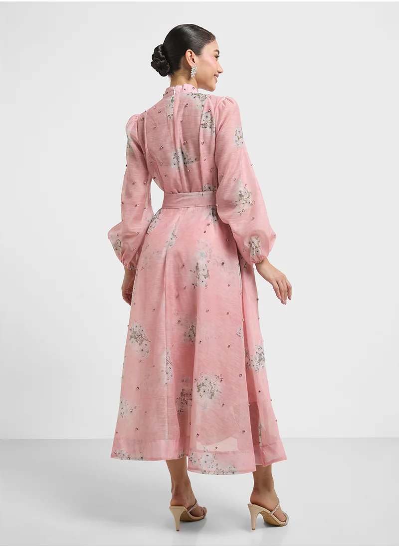 خزانة Floral Print Dress