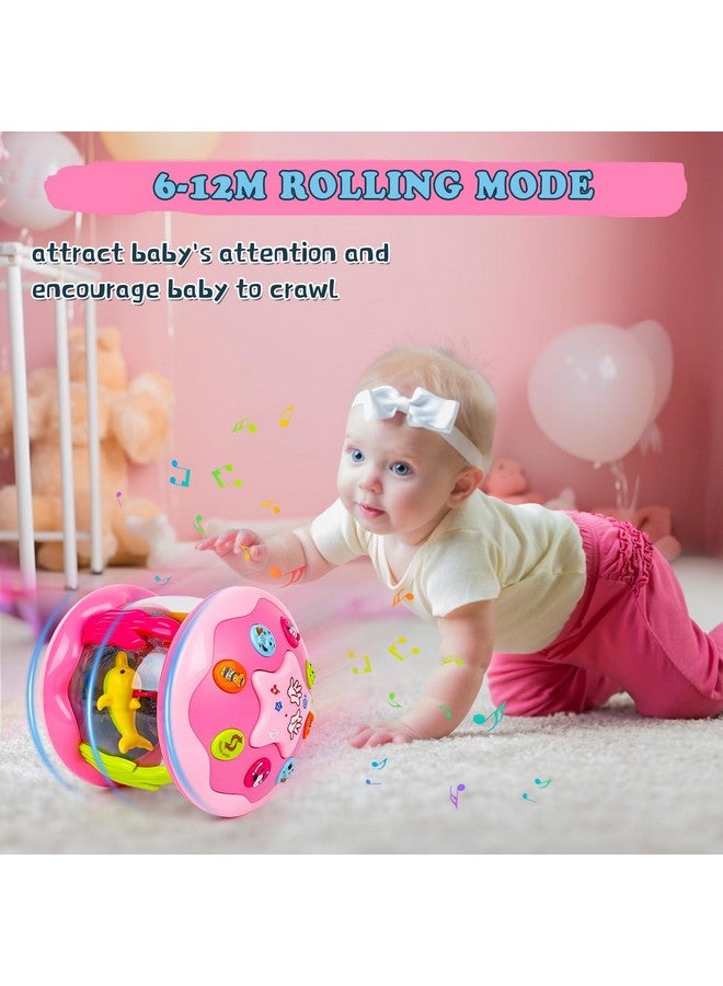 أم سانميرسن ألعاب الأطفال من 6 إلى 12 شهرًا - ألعاب موسيقية تضيء جهاز عرض المحيط للأطفال من عمر 12 إلى 18 شهرًا، وتعلم الزحف على البطن من عمر سنة إلى سنتين، هدايا للأولاد والبنات - باللون الوردي والأرجواني - Image 3