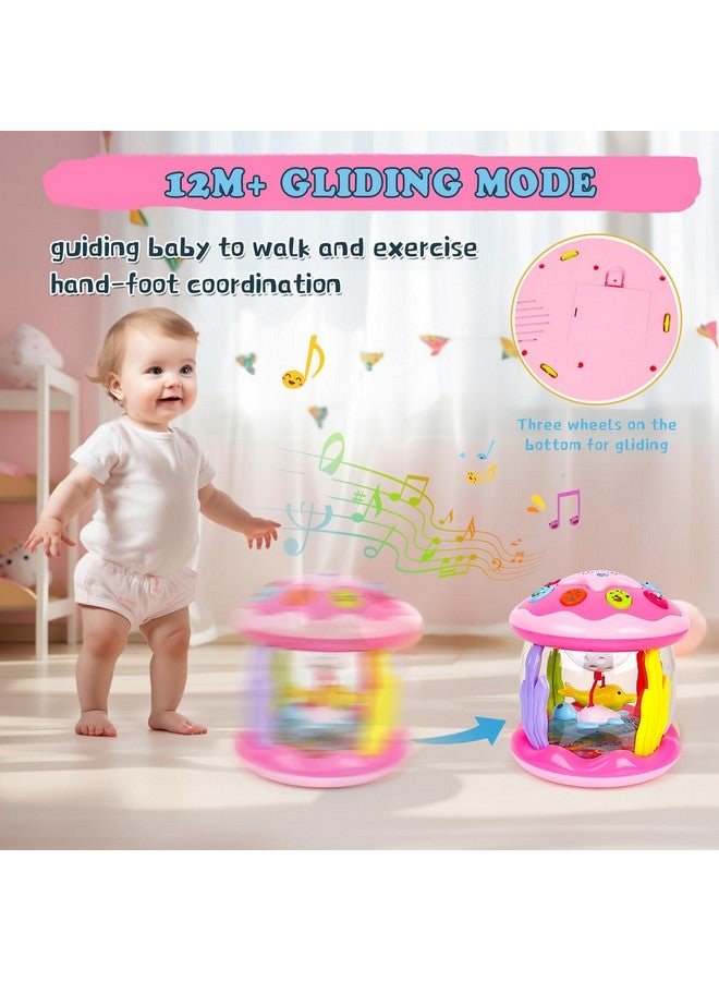 أم سانميرسن ألعاب الأطفال من 6 إلى 12 شهرًا - ألعاب موسيقية تضيء جهاز عرض المحيط للأطفال من عمر 12 إلى 18 شهرًا، وتعلم الزحف على البطن من عمر سنة إلى سنتين، هدايا للأولاد والبنات - باللون الوردي والأرجواني - Image 4