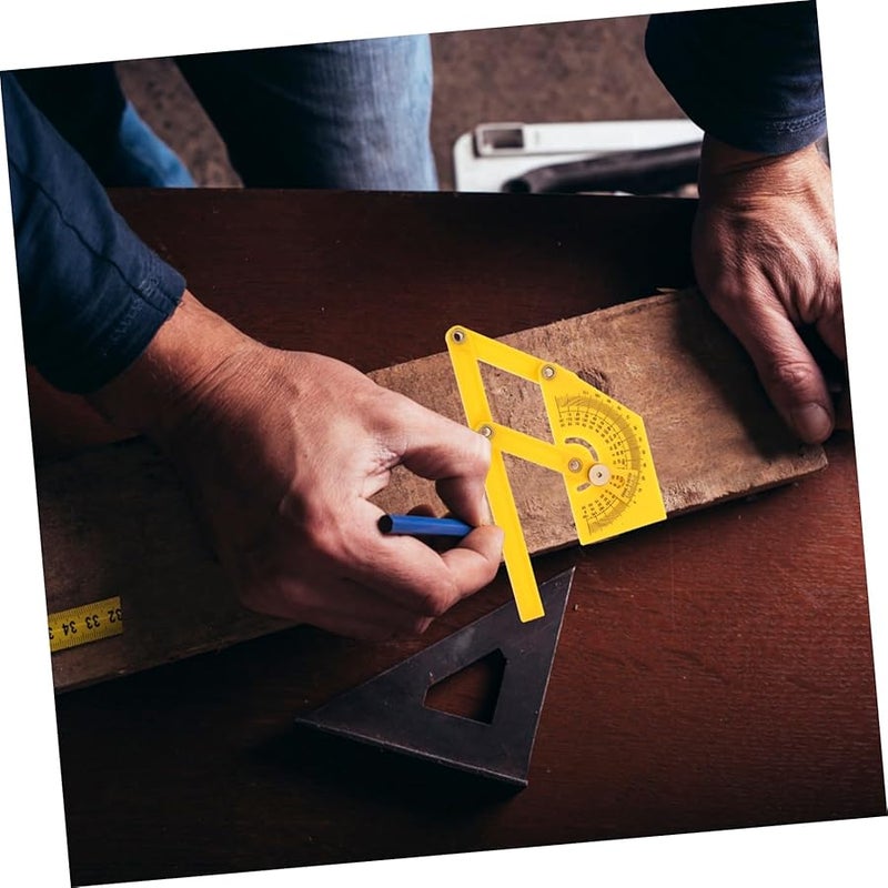 Operitacx 2 Pcs Angle Protractor and Measuring Ruler for Woodworking Carpentry Engineering Drawing Tool - Image 4