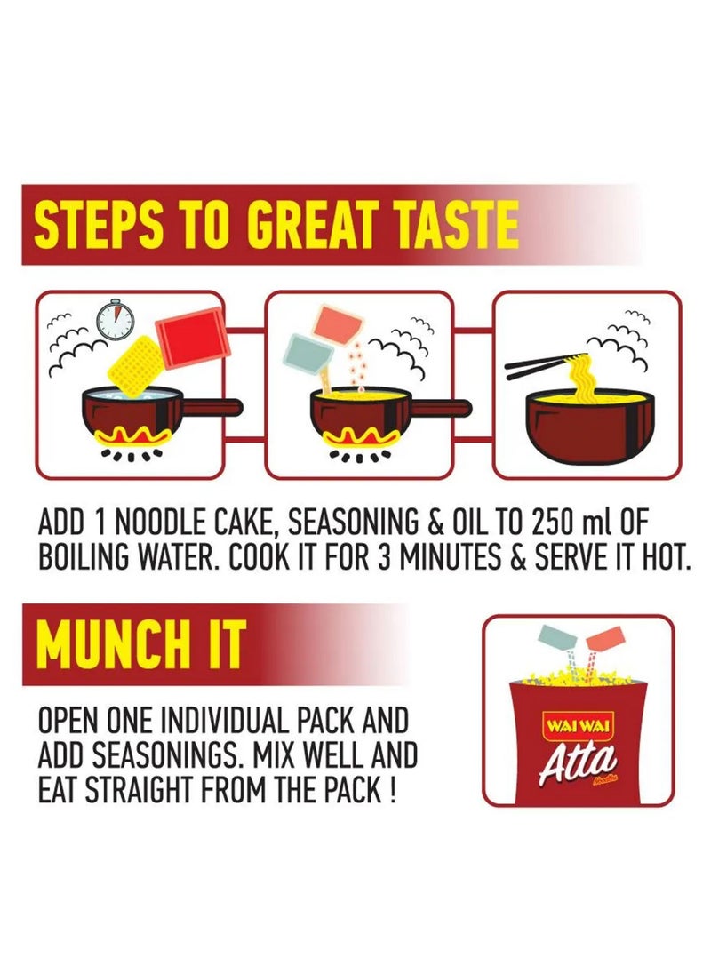 Wai Wai - Atta Noodles - Ready To Eat, Instant, Chicken Flavour 75 grams - Image 1