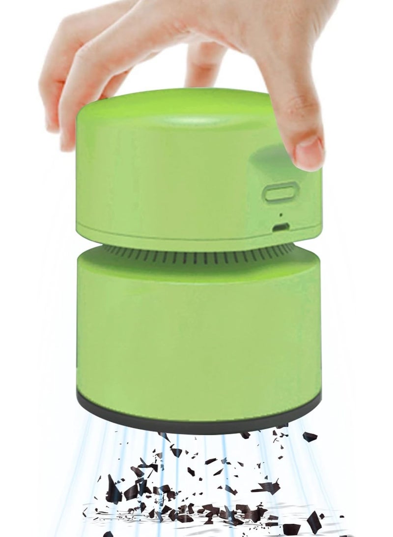 Generic Mini Desk Vacuum Cleaner USB Rechargeable Cordless Handheld 2 Speed 360 Degree Suction 120 Minute Runtime Auto Off Portable Desktop Cleaner for Keyboard Office Home Car School  - Image 1