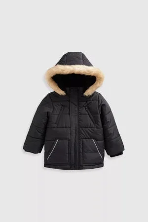 mothercare Black Parka Coat