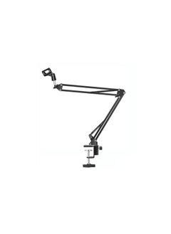 General Adjustable Microphone / Mic Suspension Boom Scissor Arm Stand, ELINP Compact Mic Stand Made of Durable Steel for Radio Broadcasting Studio, Sound Studio, Stages, and TV Stations  - Image 1