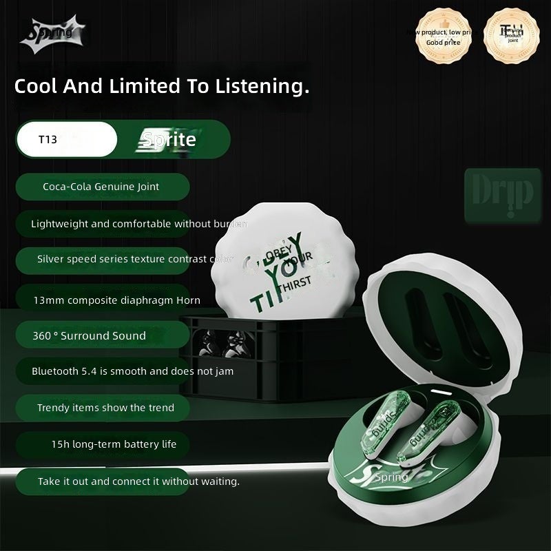 Coca-Cola x Sprite Bluetooth Earbuds - Semi-In-Ear, Gaming & Sports Friendly - Image 1