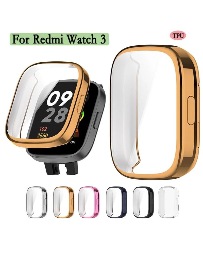 TPU Bumper Case Compatible with Xiaomi Redmi Watch 3, Full Cover Shell with Screen Protection – Clear - Image 2
