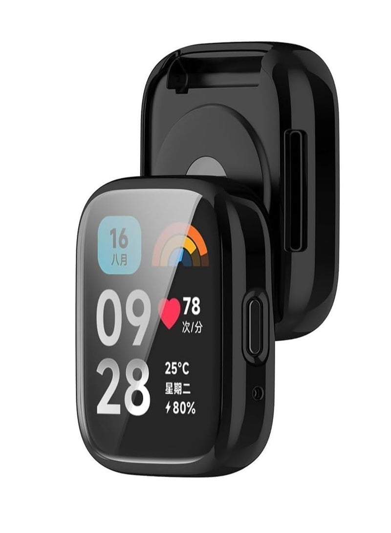 TPU Bumper Case Compatible with Xiaomi Redmi Watch 3, Full Cover Shell with Screen Protection – Clear - Image 3