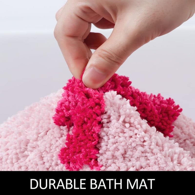 BOVEU Get Naked Bath Mat - 17" x 24" Absorbent Soft Hot Pink Bath Rug, Machine Washable Non Slip Shower Rug for Bathroom - Image 3
