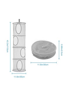 Y&D 4 Tier Collapsible Hanging Storage Mesh Basket Suitable for Room Toys Clothes Sundries  - Image 2
