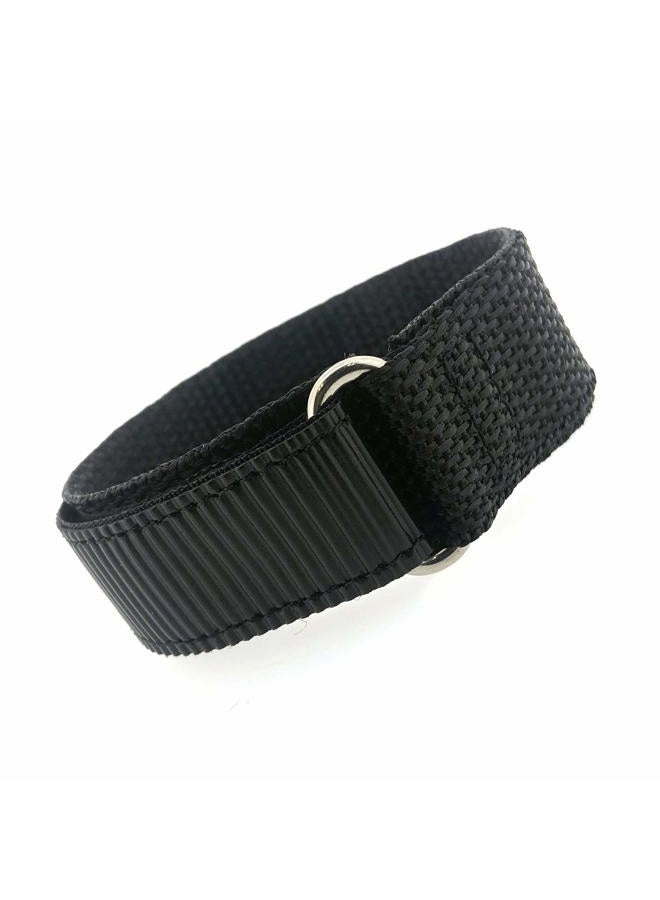 Tech Swiss Watch Band Nylon One Piece Wrap Sport Strap Black Adjustable - Image 1