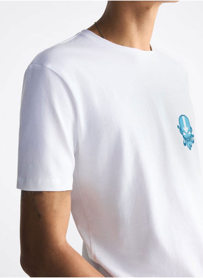 White Tshirt Pixel Art Avatar Aang White Tee Pixel Art Aang from The Last Airbender