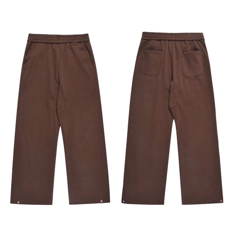 C680-Spring Style High Street Solid Color Straight-Leg Drapey Loose Casual Pants For Men And Women Casual Long Pants - Image 4