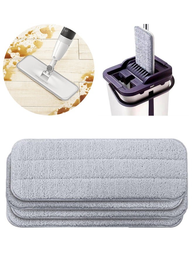 مجموعة ممسحة بديلة مكونة من 4 قطع، وسادة قابلة للغسل، رأس ممسحة ميكروفايبر بديل لآلة رش الماء Deerma باللون الرمادي - Image 1